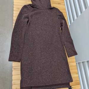 Wayf Maroon Turtleneck Sweater Dress